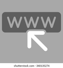 Select Website vector icon. Style is bicolor flat symbol, dark gray and white colors, rounded angles, silver background.