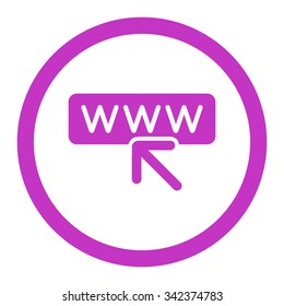 Select Website vector icon. Style is flat rounded symbol, violet color, rounded angles, white background.