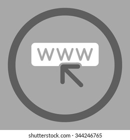 Select Website vector icon. Style is bicolor flat rounded symbol, dark gray and white colors, rounded angles, silver background.