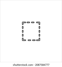 selected area icon vector illustration