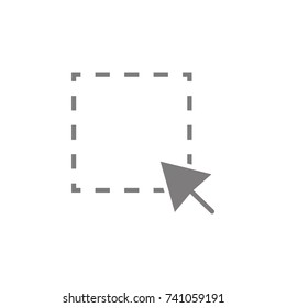 Selected Area web icon on white background