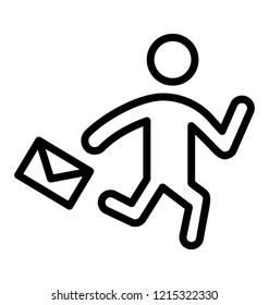 Selected candidate line icon, recruitment 