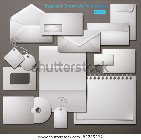 Selected Corporate Templates. Vector Illustration.