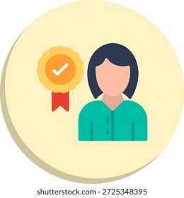 Icono de estilo de círculo plano seleccionado