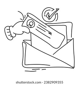 Selected Flat Illustration of the approved stamp concept, suitable for use on commercial websites, marketing collateral, and product packaging
