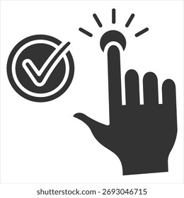 Ilustración vectorial de icono de glifo seleccionada