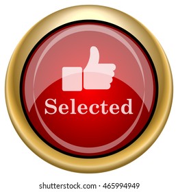 Selected icon. Internet button on white background. EPS10 vector.
