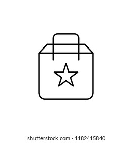 selected package. Element of online shopping icon for mobile concept and web apps. Thin line selected package can be used for web and mobile