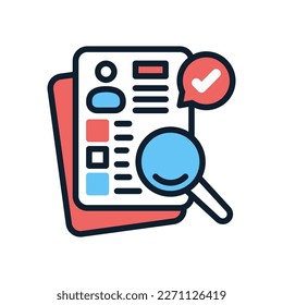 Selected Resume icon in vector. Logotype