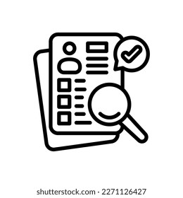 Selected Resume icon in vector. Logotype