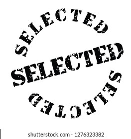 Selected stamp on white background
