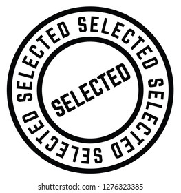 Selected stamp on white background