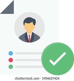 selected vector colour flat icon