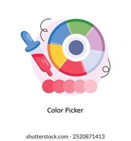 Selección de Colores de la ilustración de estilo de conceptos de Selector de color. Archivo EPS 10