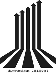 Selecting the direction of the arrow. Vector design ready to use for fabric, textile, wrapping and more. Modern style.