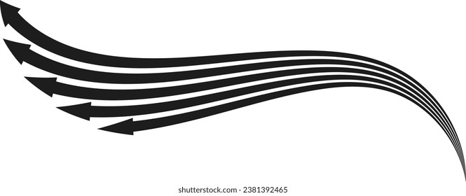 Selecting the direction of the arrow. Vector design ready to use for fabric, textile, wrapping and more. Modern style.