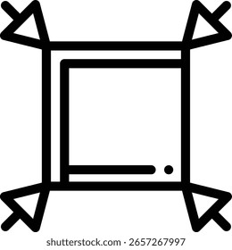 selecting icon. Thin Linear Style Design Isolated On White Background