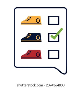 seleccionar el estilo de icono de compra de zapatos