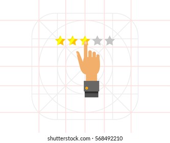 Selecting Stars as Rating Concept Icon
