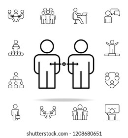 selection of applicants for work icon. Business Organisation icons universal set for web and mobile on white background