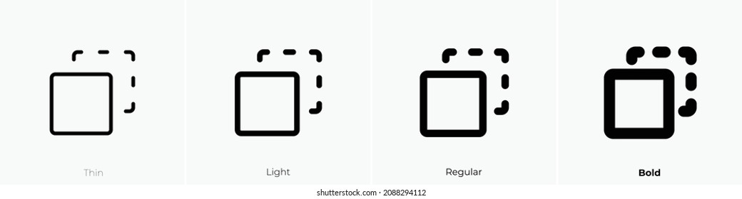 selection background icon. Thin, Light Regular And Bold style design isolated on white background