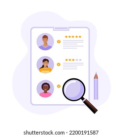 Selection of the best candidate for the job. HR managers are looking for a new employee. recruitment process. The concept of human resource management and recruitment. 