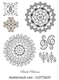 A selection of brush patterns in circle shapes. Create your own patterns with this simple set.