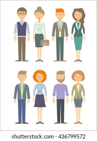 Selection of business people. Vector illustration