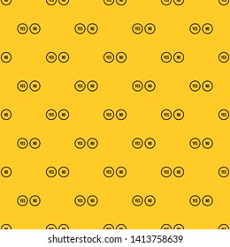 Selection buttons yes and no pattern seamless vector repeat geometric yellow for any design