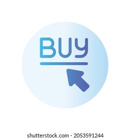 selection buy gradient icon isolated on white background
