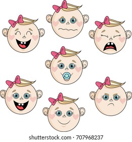 selection of children's emotions girls