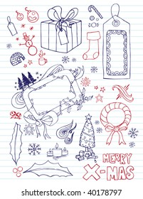 selection of christmas doodles