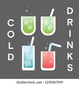 A Selection of Cold Drinks and Cocktails