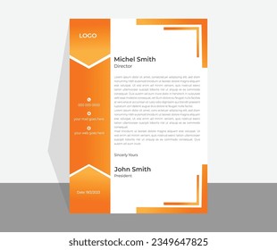 With a selection of colors, a clean and professional corporate firm letterhead templates is given.