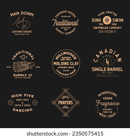 A selection of crests inspired by the early 1900s. Great for signage and labels.