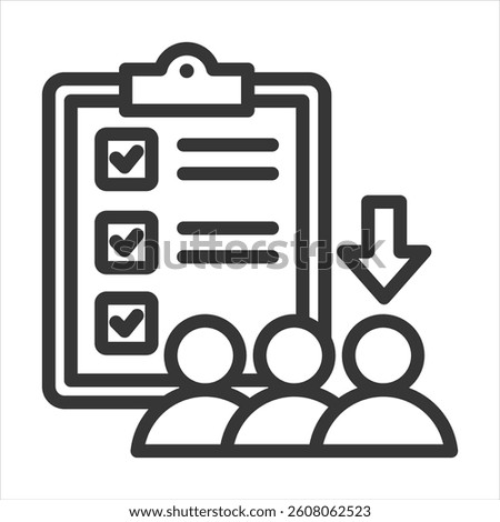 Selection Criteria Outline Icon Vector Illustration