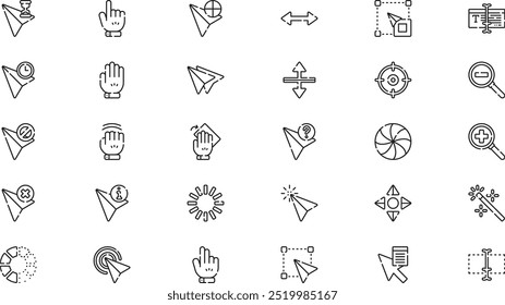 Selection and cursors icons High-Quality Vector Icons Collection with Editable Stroke. Ideal for Professional and Creative Projects.
