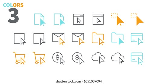 Selection & Cursors UI Pixel Perfect Well-crafted Vector Thin Line Icons 48x48 Ready for 24x24 Grid for Web Graphics and Apps. Simple Minimal Pictogram Part 3-3