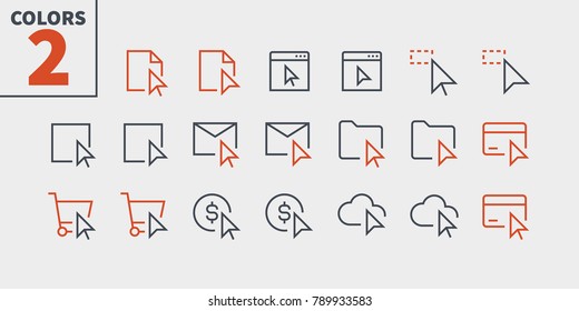 Selection & Cursors UI Pixel Perfect Well-crafted Vector Thin Line Icons 48x48 Ready for 24x24 Grid for Web Graphics and Apps with Editable Stroke. Simple Minimal Pictogram Part 3-3