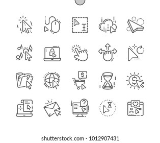 Selection & Cursors Well-crafted Pixel Perfect Vector Thin Line Icons 30 2x Grid for Web Graphics and Apps. Simple Minimal Pictogram