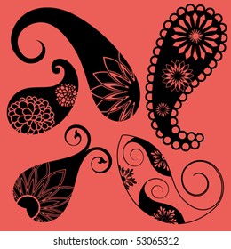 selection of cutout paisley
