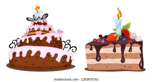a selection of delicious cream colored cakes painted on the day of birth