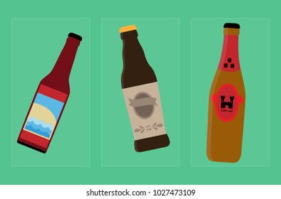 A selection of delicious tasting craft beers, ales and lager, drunk and enjoyed by people the World over