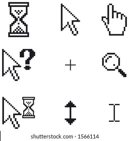 A selection of different cursor designs