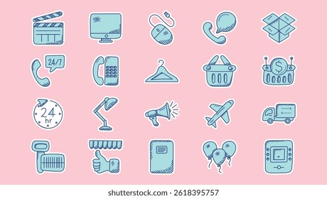 Seleção de Diferentes Itens e Objetos para Uso Comercial