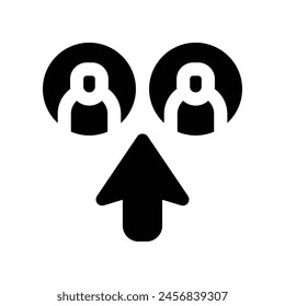 icono de selección de empleado. icono de glifo de Vector para su Sitio web, móvil, presentación y diseño de logotipo.