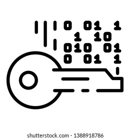 Selection of encryption key icon. Outline selection of encryption key vector icon for web design isolated on white background