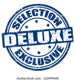 Selection  exclusive deluxe grunge rubber stamp, vector illustration