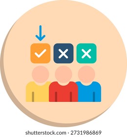 Ícone de Estilo de Círculo Plano de Seleção