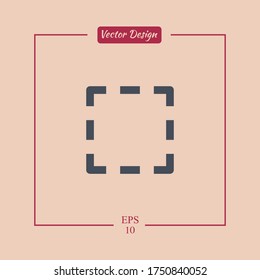 selection frame icon. Vector illustration EPS 10.